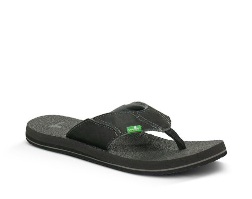 Sanuk Mens Fault Line Deep Grey Flip Flops | WEBVHN086